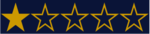 Small 1-star rating on dark blue background