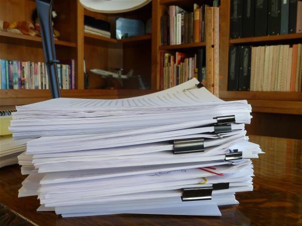 The stack of draft 2 feedback
